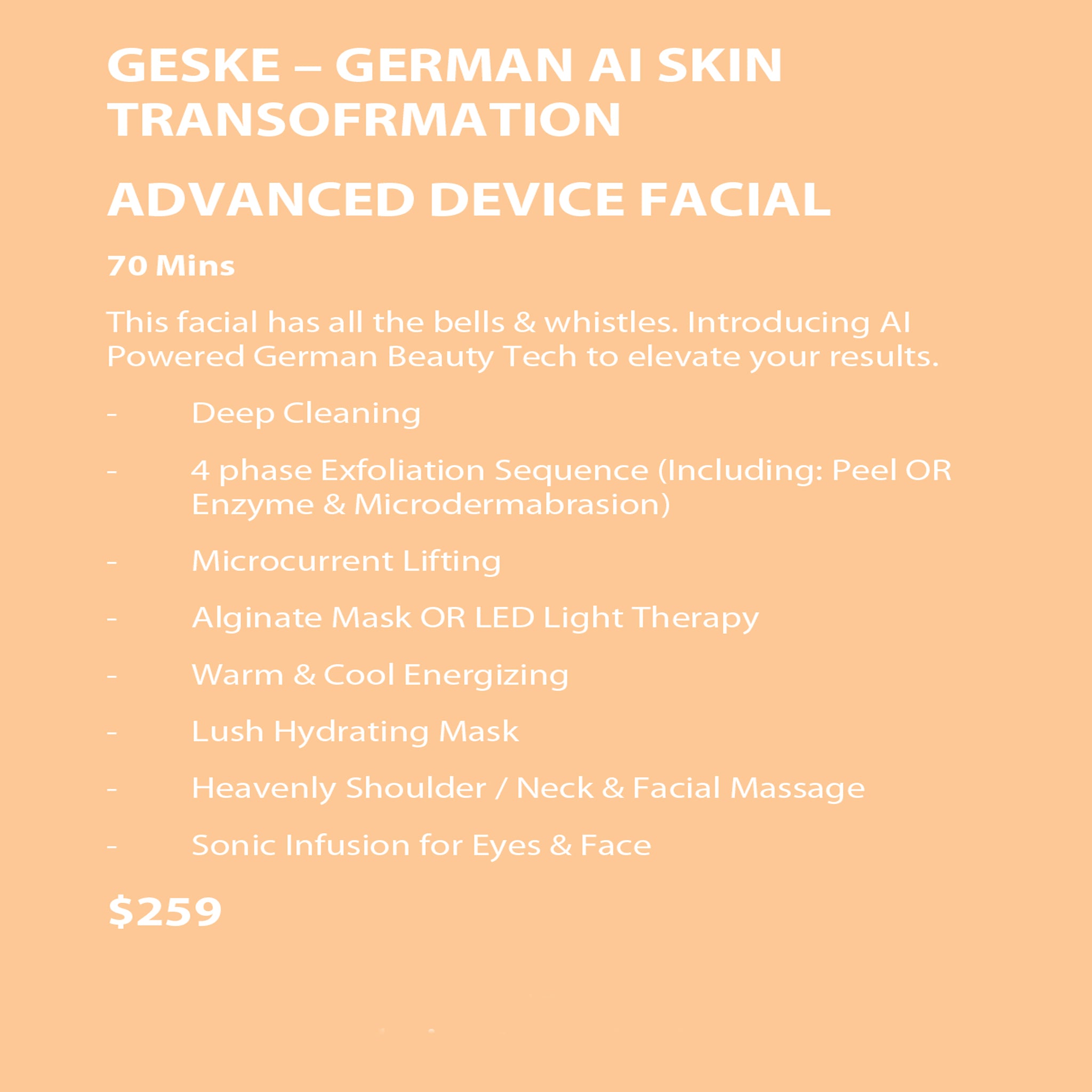 GESKE Advanced Device Facial 70min