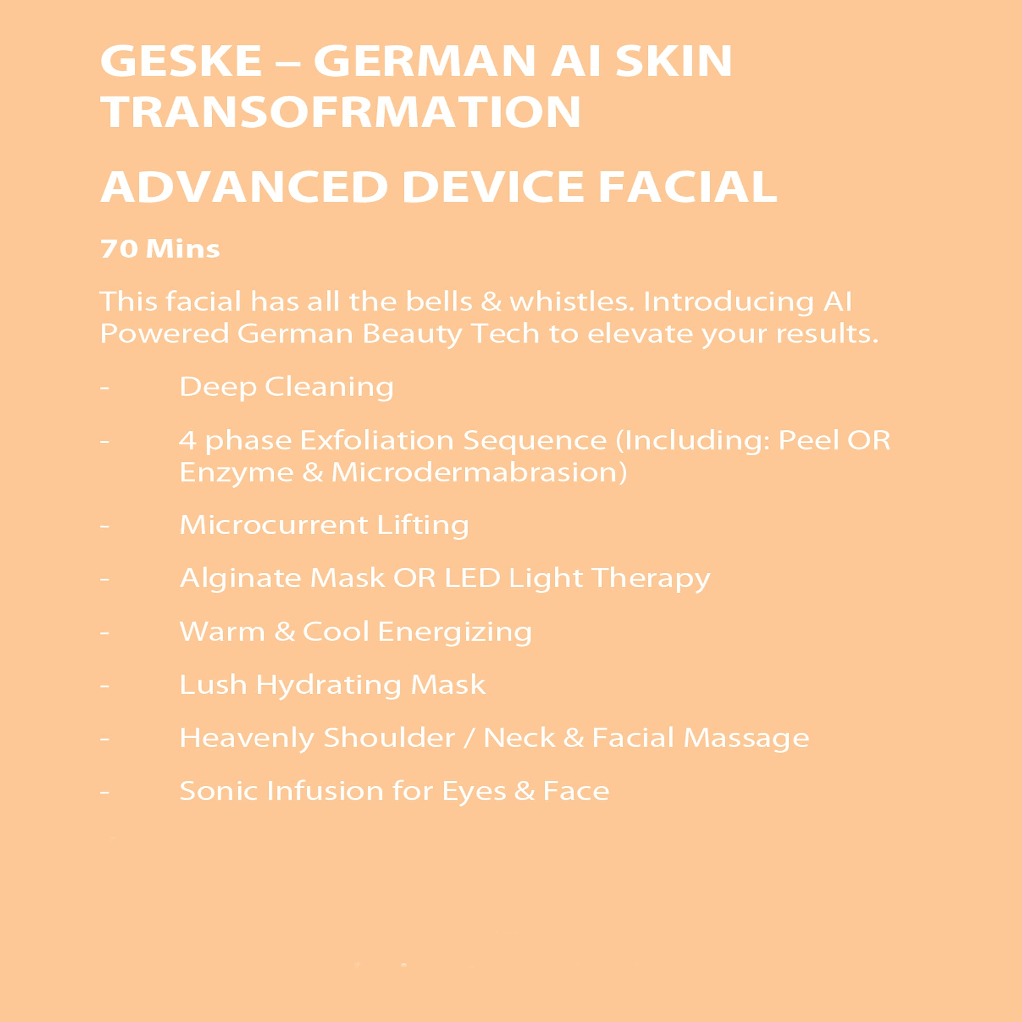 2 x GESKE Advanced Device Facial 70min