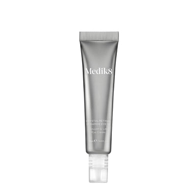 Medik8 eye cream tube on a white background
