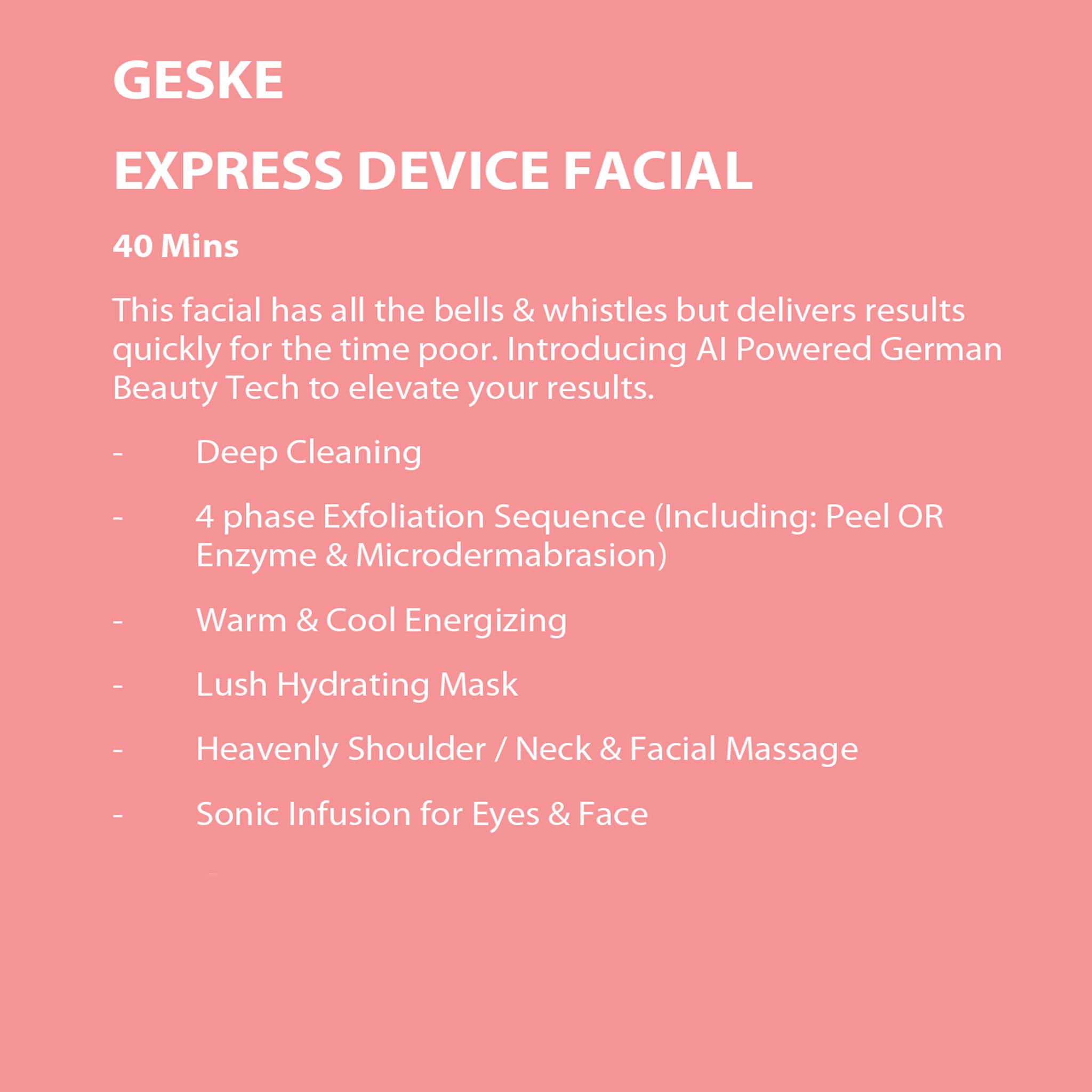 2 x GESKE Express Device Facial